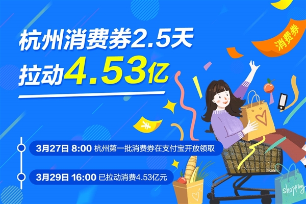 两天半4.53亿！杭州支付宝消费券强势拉动消费