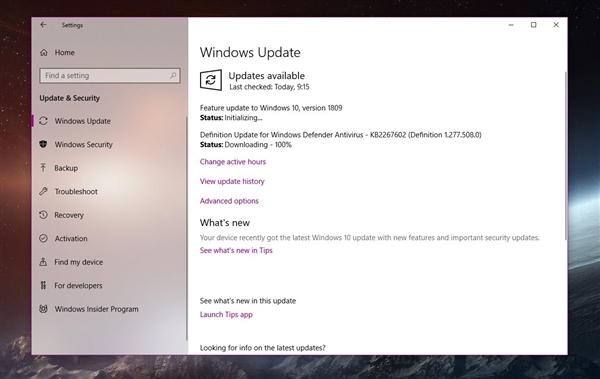 Windows 10 v1809十月更新将缓慢推送：官方ISO镜像开放