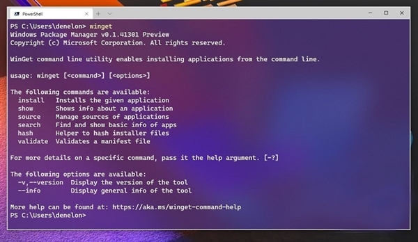 微软发布Windows 10独有软件包管理器：无需在窗口中频繁点击