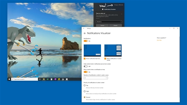 Win10 20H1新版18932发布：通知消息和目视控制大幅优化
