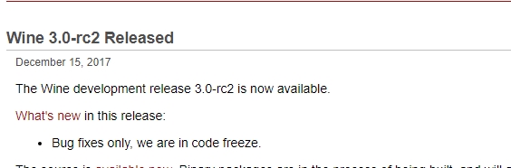 Wine 3.0第二个发布预览版上线！