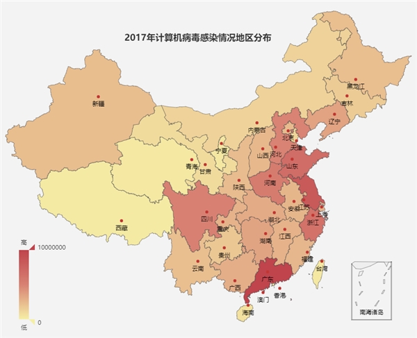 2017年电脑病毒暴减：南方人屡屡被博彩钓鱼